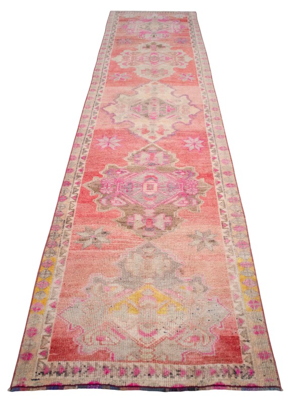 Turkish Runner Rug, Hand Made Rug, Tribal Wool Rug, Ethnic Runner Rug 3 x 12 ft gallery