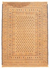 Vintage Hand Woven Area Rug 4’4″ x 5’11” Traditional Wool Oriental Carpet