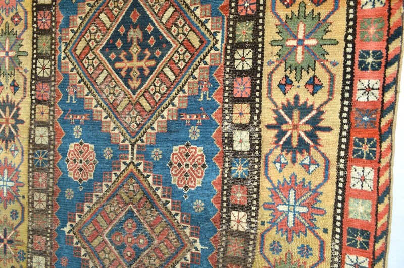 WONDERFUL 1870’S ANTIQUE CAUCASIAN TALISH RUG ***WWS*** Kazak Shirvan gallery