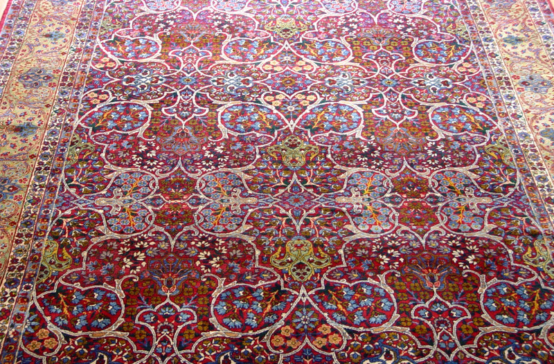 Phenomenal Antique 1880s Kermann Lavarr Hand Knotted Wool Rug Unique 8'10"x13'9" gallery