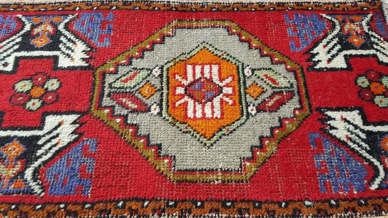 Exclsuive1'8×3"' Antique Tribal Wool Pile Cushion Cover Rug Turkey gallery