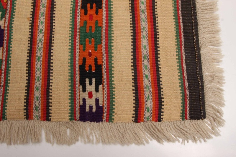 Vintage Hand Woven Area Rug 1'4" x 3'3" Traditional Wool Oriental Carpet gallery