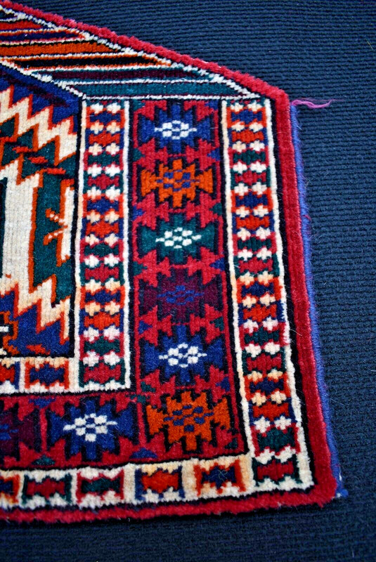 Fabulous Antique Asmalyk Rug 23'' x 15'' Rare Collector's Tribal Yomud Asmalyk gallery