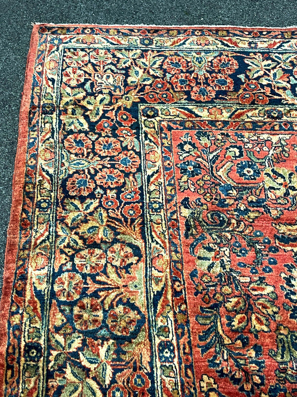 ORIENTAL ANTIQUE SAROUK KAZAK OUSHAK HERIZ RUG 9X11FT gallery