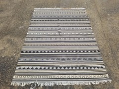Vintage Traditional Handmade Kattrup Wool Multicolor Kilim Rug Carpet 6.3×4.5ft