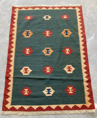 Vintage Traditional Handcraft Turkish Kilim Rug for Home Décor 146×105 cm