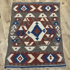 Western Anatolia Kilim Vintage Rug Oriental Rug Floor 3×4’ Southwestern Diamond