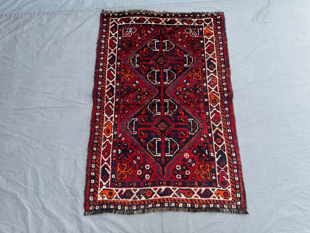 Afghan Persian Style Rug 2'8 x 3'11 ft Antique Tribal Medallion Wool Accent Rug