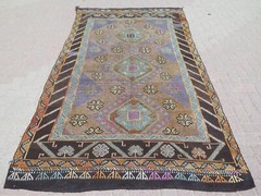 Handmade Carpet, Turkish Rugs, Large Wool Rug, Boho Rug, Floor Kilim 63″X118″