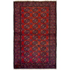Handmade Balochi Rug Wool Decor Carpet 4.6×2.7 ft