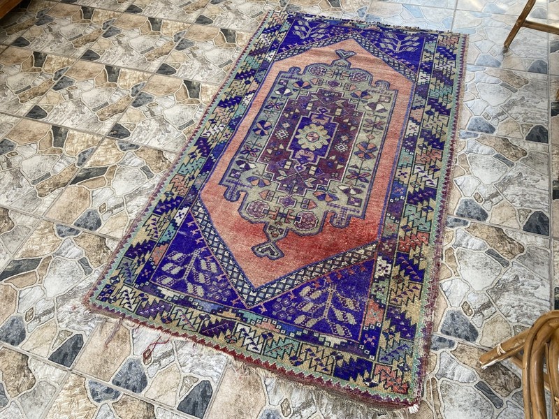 3.5 x 6 ft Vintage Turkish Rug | Hand-Knotted Wool Distressed Antique Area Rug gallery
