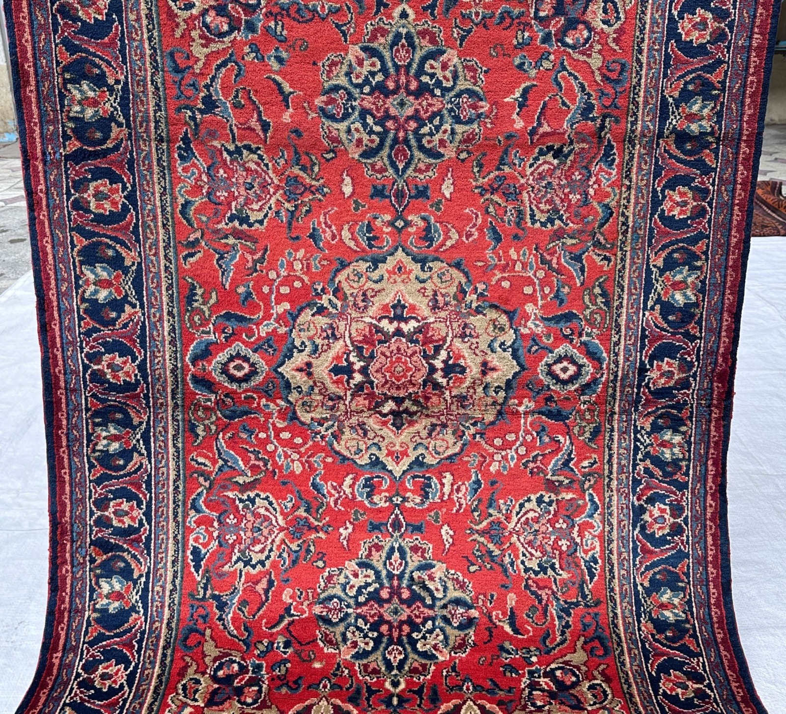 Vintage Oriental Rug 4x6 Hand Knotted Traditional Wool Area Carpet 3.11x5.10 Ft gallery