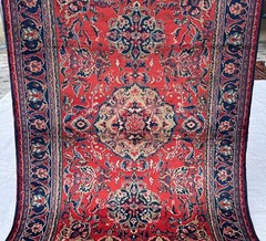 Vintage Oriental Rug 4×6 Hand Knotted Traditional Wool Area Carpet 3.11×5.10 Ft