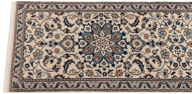 Nain 9la Hand-Knotted Persian Carpet 76x22 3/8in-Neu, Orient,Carpet,Runner,Beige gallery