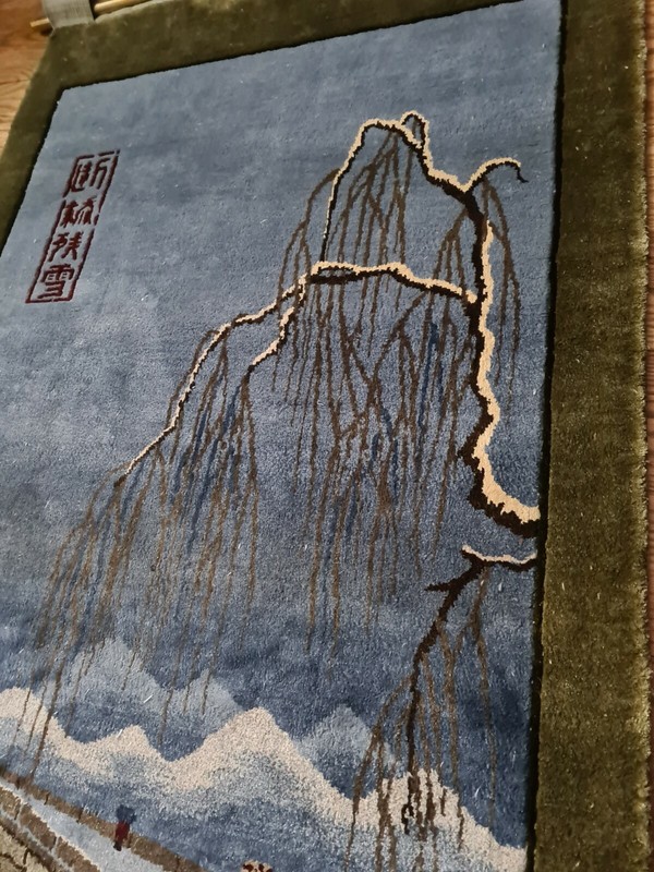 HANGZHOU silk CHINESE WALL HANGING RUG SILK TAPESTRY SIGNED & NUMBERED 8/50 gallery