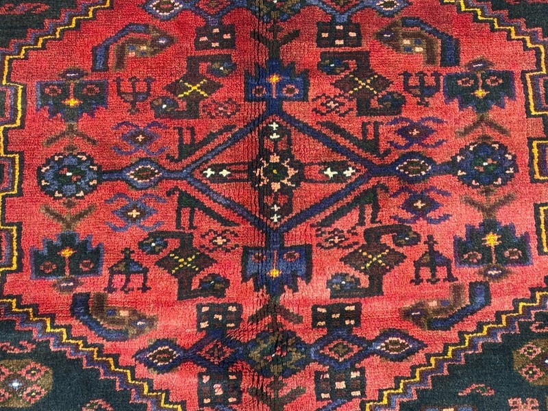 Vintage Zanjan Tribal Geometric Hand Knotted Wool Oriental Rug Black 5x7 Area gallery