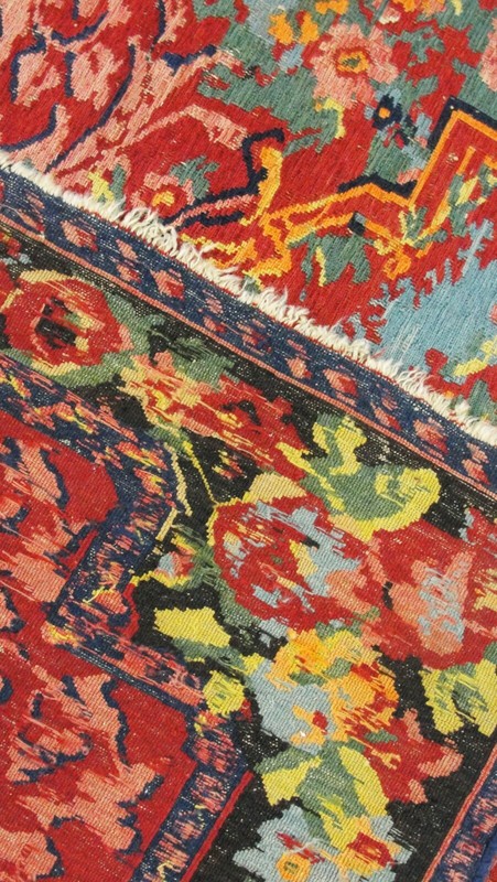 Antique Karabagh/Caucasian Soumak/kilim Rug, 5'1" x 6'4" C-1880 #16562 gallery