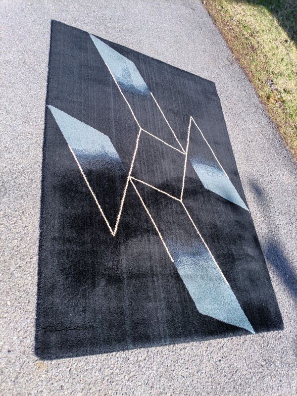 Vintage Rya EGE Denmark Rug Joseph Albers Structural Constellation 55" x 78" gallery