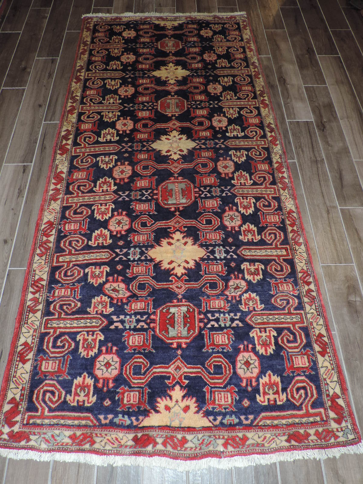 4x9ft. Handmade Azerbaijan Meshkin Wool Runner gallery