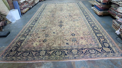 Vintage Turkish Oushak Kayseri Long Area Gallery Rug Wool Hand Knotted 9’8×18’8