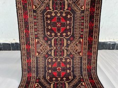 Vintage Nomad Maldari, Tribal Adreskan Belouch Natural Vegetable Dye Carpet