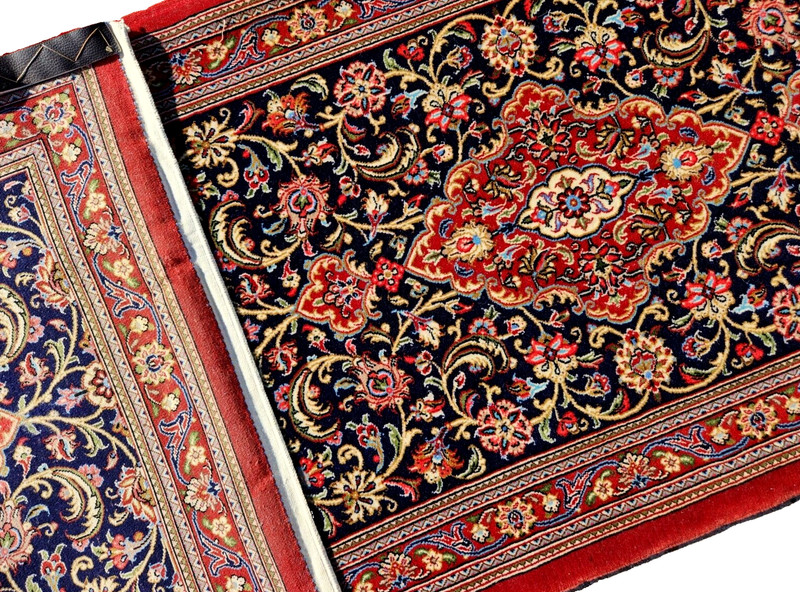 2'8"X13'4" NEW FINE HAND-KNOTTED PERSAN TABRIZI QOUM VINTAGE WOOL RED RUG RUNNER gallery