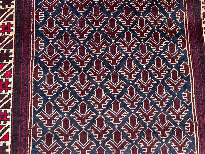 Afghan Baluchi Prayer Rug 3'1 x 5'5 ft – Vintage Hand Knotted Wool Tribal Carpet gallery