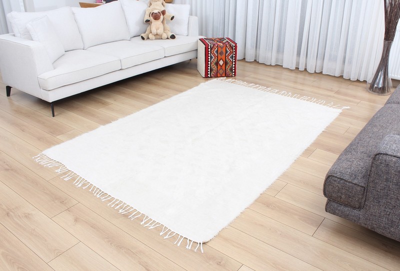 Blanket Siirt Blanket Turkish 5.02' x 7.51' Vintage Fast Shipment 11791 gallery