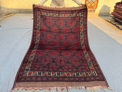 Vintage Afghan Hand-Knotted Soft Rug Fine Wool, Durable, Decorative Bedroom Rug