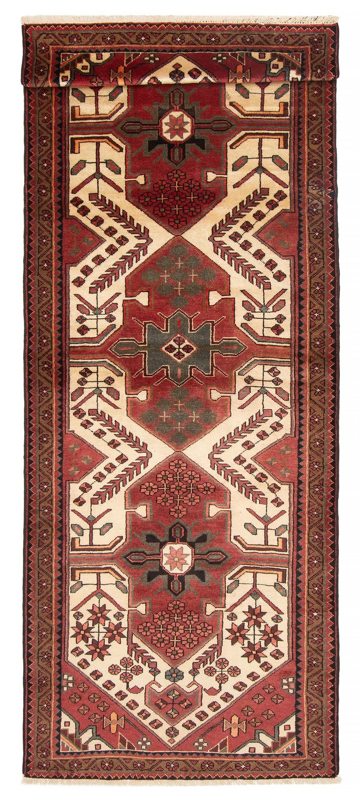 3'5" x 9'7" Vintage Hand-knotted Runner Rug Traditional Oriental Wool Carpet gallery