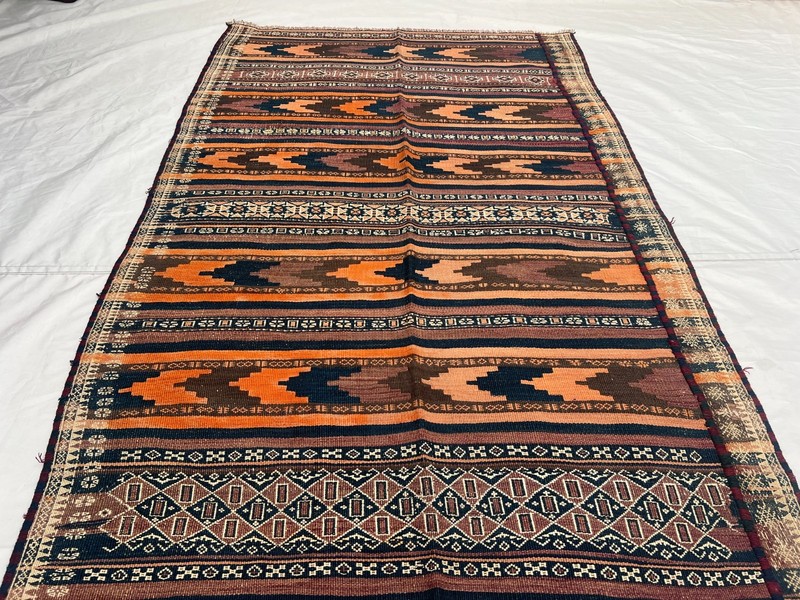 COLLECTORS ITEM 10 X 3.5 ft Antique Maldari Belouch Nomad Full Embroidery Sistan gallery