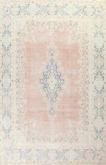Antique Muted Distressed Hand-knotted Traditional Evenly Low Pile Area Rug 10×13