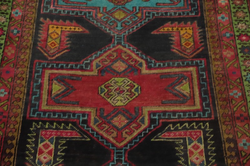 Geometric Tribal Traditional Hand-knotted 11 ft Runner Rug Vintage Carpet 3x11 gallery