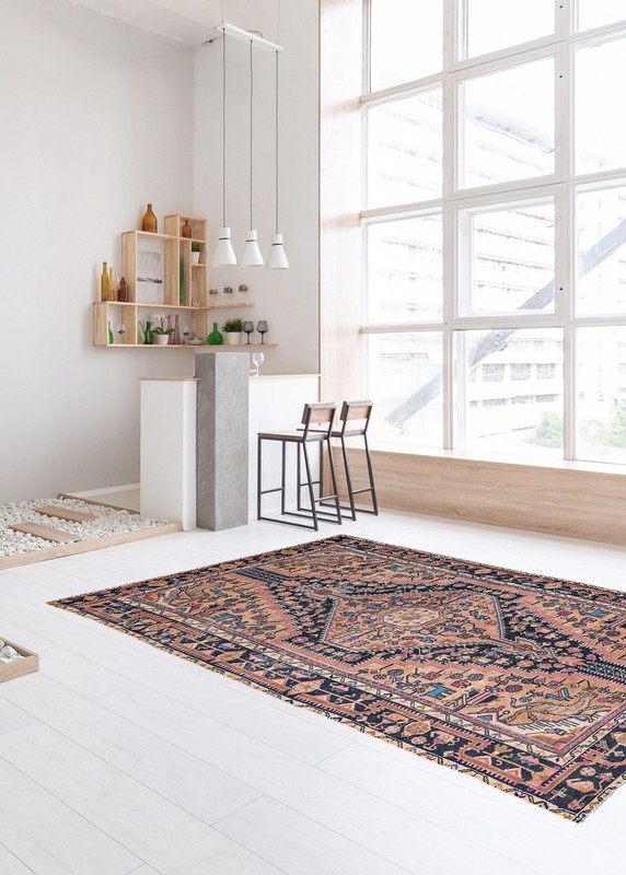 Traditional Vintage Hand-Knotted Area Rug 4'9" x 8'5" Oriental Wool Carpet gallery