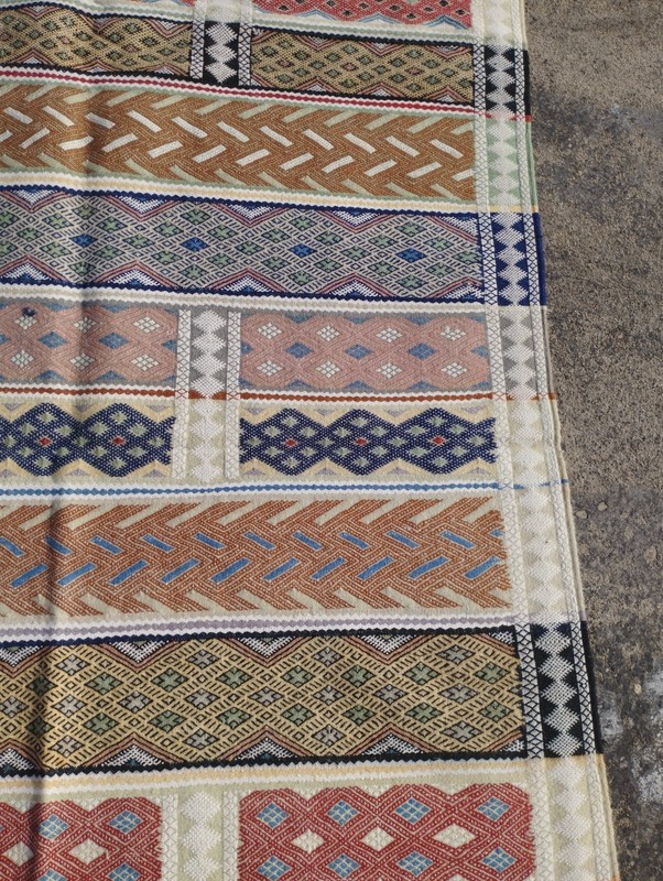 Vintage Traditional Oriental Afghani Multicolor Wool Kilim Rug Carpet 252x143 cm gallery