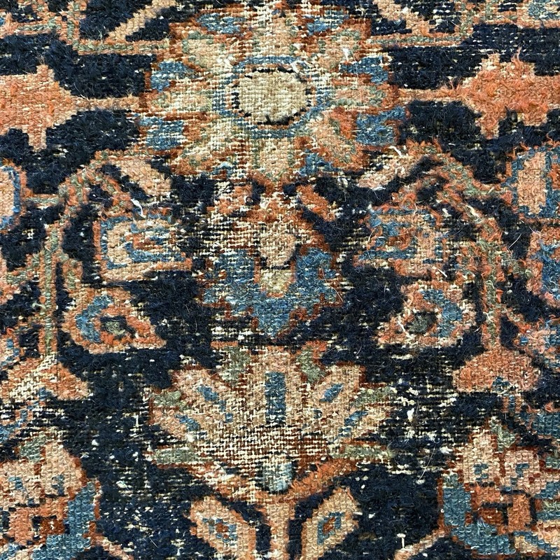 Vintage Rug 2' 9 x 3' 10 Blue Hand Knotted Oriental Rug gallery