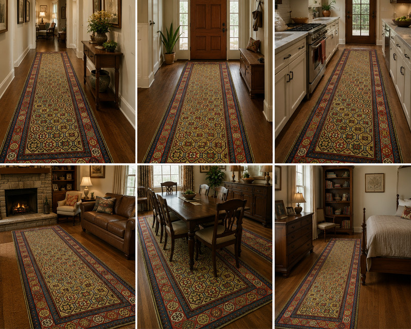 Pre 1900's ANTIQUE RARE CAUCASIAN SHIRVAN RUNNER RUG 3'5"x16' PRIVATE COLLECTION gallery