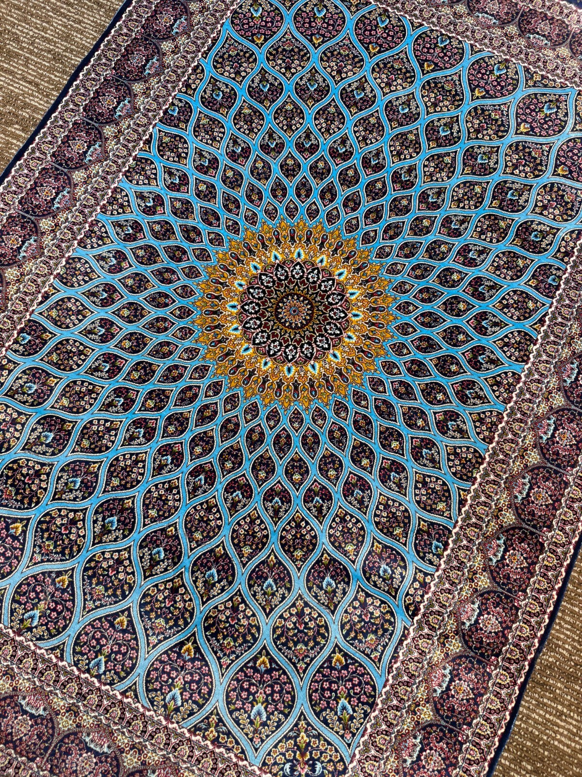 Silk 3 x 5 feet Dome Design High Quality Soft Silk Area Rug gallery