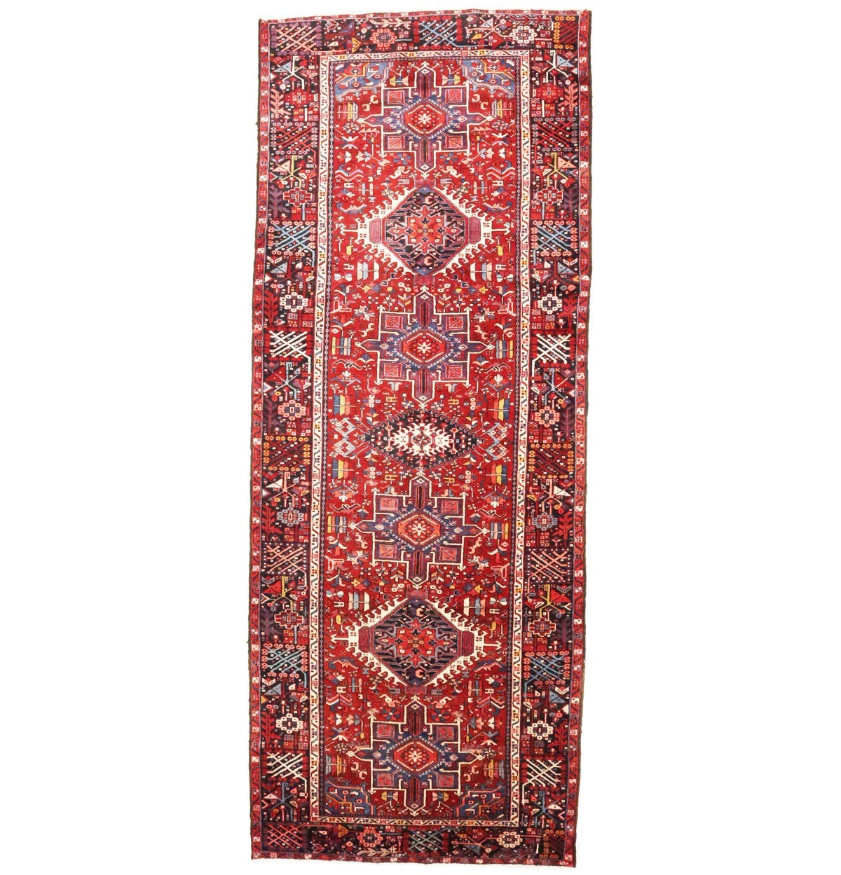 5'0 X 12'10 ft Vintage Geometric Tribal Wide Runner Rug Hallway Decor Carpet gallery