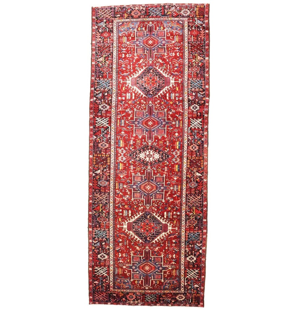 5'0 X 12'10 ft Vintage Geometric Tribal Wide Runner Rug Hallway Decor Carpet