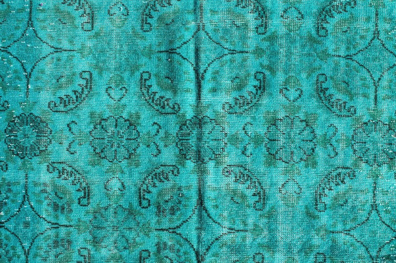 Turkish Rug 71"x117" Hand Woven Wool Overdyed Isparta Carpet 182x300cm gallery