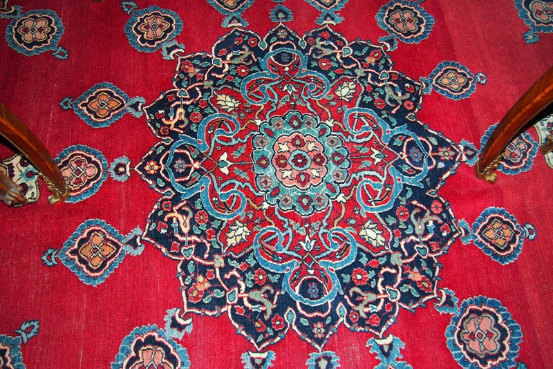 ORIENTAL RUG IMPORTANT DOROUKHSH C 1099 HEJRI OR 1687 SIGNED & DATED 107" BY 78" gallery