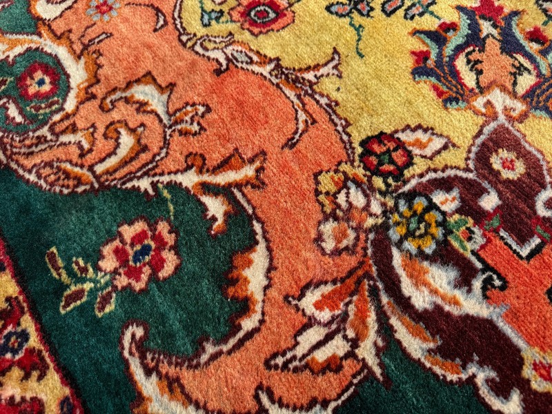 COLORFUL ANTIQUE RUG 8x11 handmade oriental HAND-KNOTTED VINTAGE geometric 8x10 gallery