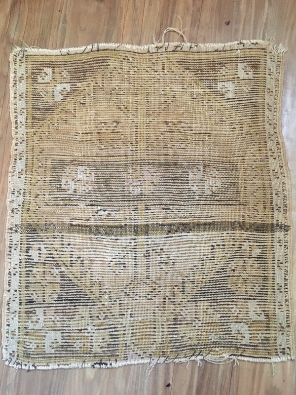 ANTIQUE TURKISH ANATOLIA HAND KNOTTED WOOL RUG FRAGMENT (S) ARCHITECTURAL gallery