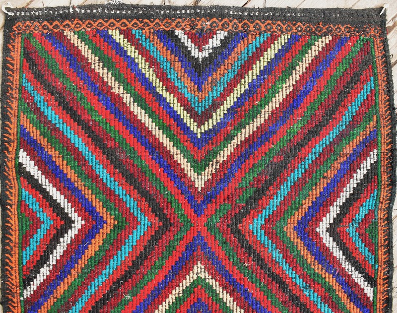 Turkish Kilim Rug 38''x78'' Handwoven 3x6 Konya Cicim Kilim 98x200cm Jajim Rug gallery