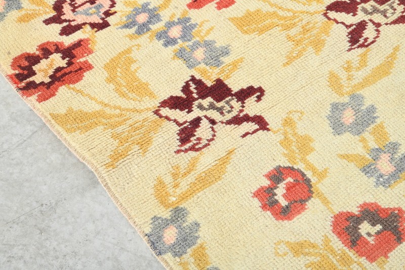 Turkish Rug Runner Hand-Knotted Carpet Vintage Runner Oushak Rug 3x9 ft,1219 gallery