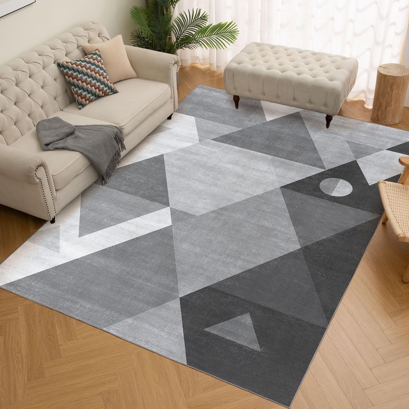 HOMFINE Washable Modern Area Rug - Geometric Style 5x7 Rugs for Living Room, ... gallery
