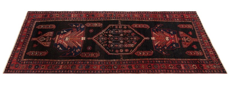 Koliai 295x121 cm Black Oriental Hand Knotted Rug Carpet Rectangle Runner gallery