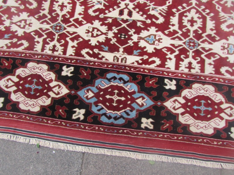 Vintage Hand Made Traditional Oriental Wool Red Large Carpet 282x210cm gallery