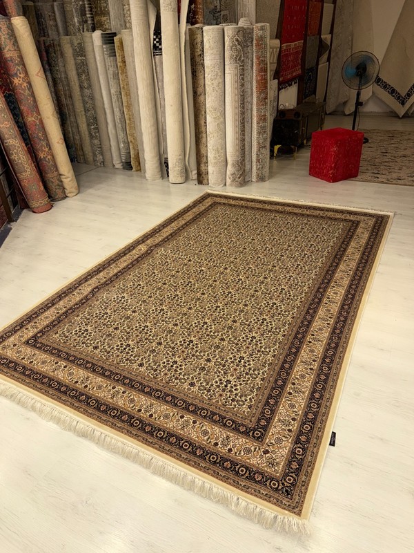 Beige Turkish Silk Rug 7x10 ft Luxury Oriental Area Rug Floral Carpet Decor gallery